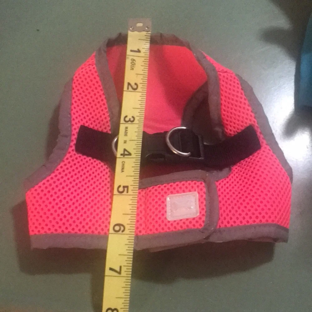 🐾 NWOT Simplydog Neon Pink And Gray Reflective Dog Harness XS